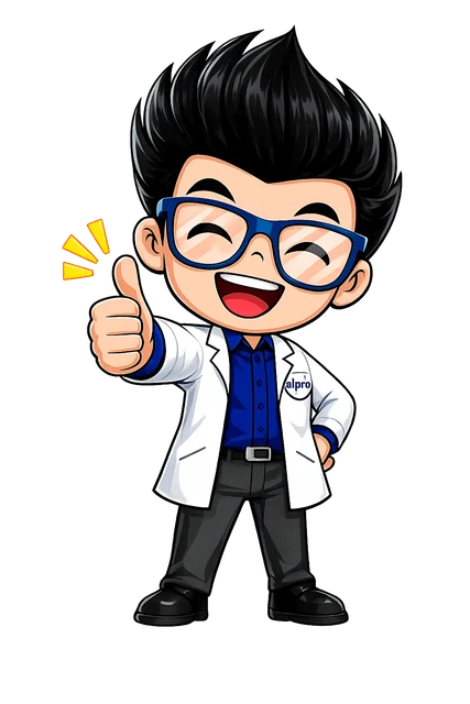 Pharmacist JJ giving a thumbs up as your friendly deworming guide.