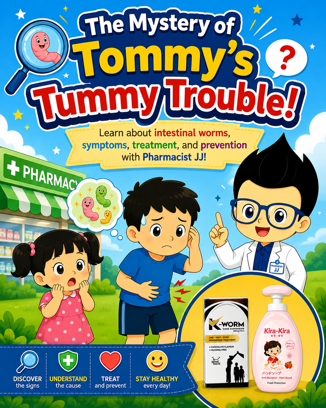The Mystery of Tommy's Tummy Trouble comic cover.