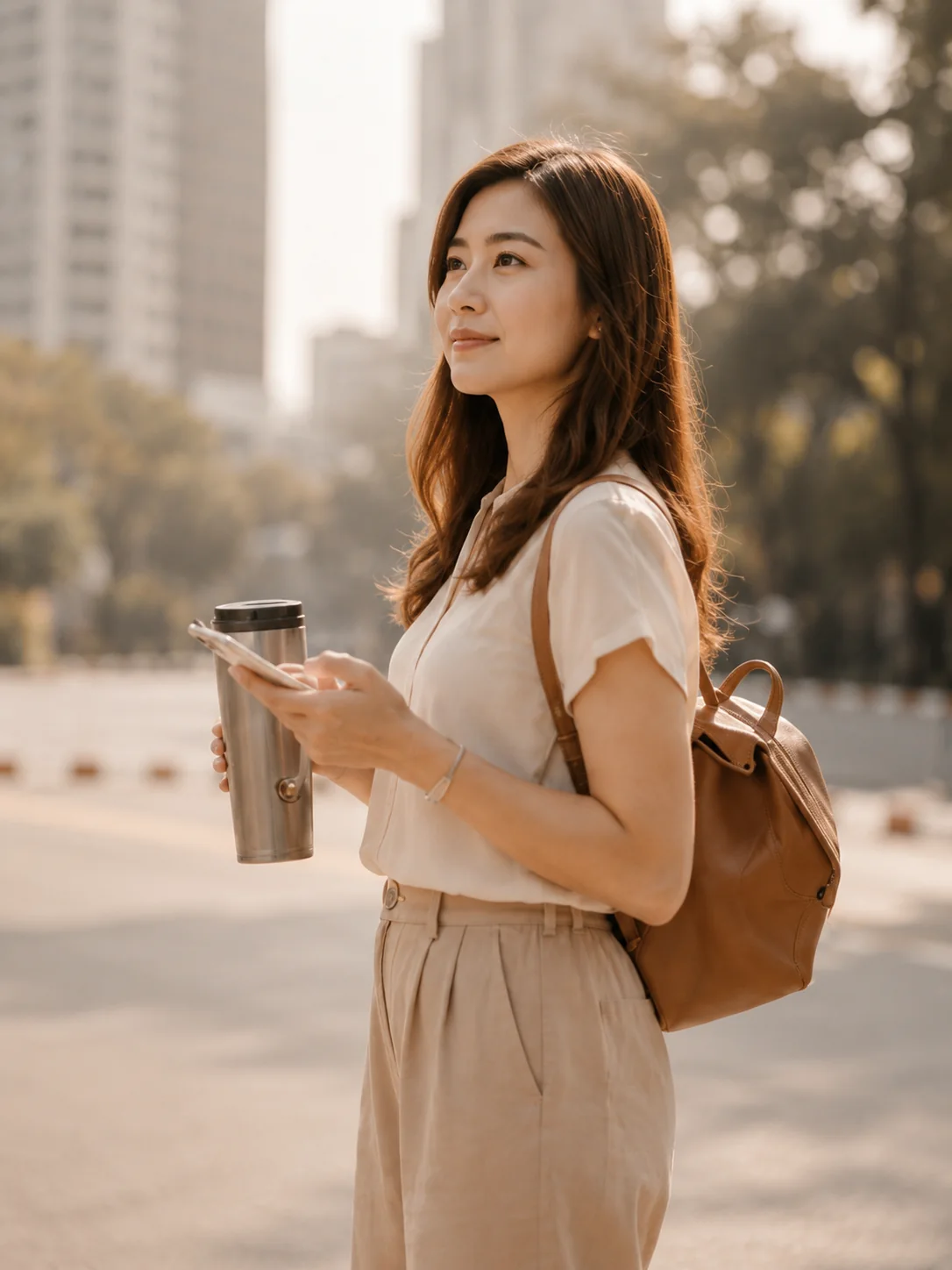 Woman enjoying time outdoors