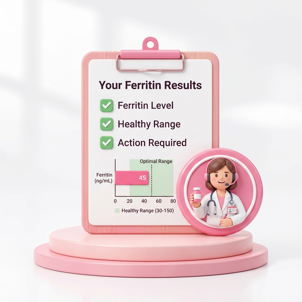 Clipboard and pharmacist icon results illustration